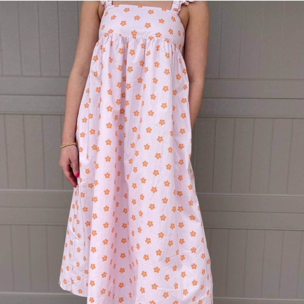 Moodie Pink Floral Baby Doll Dress